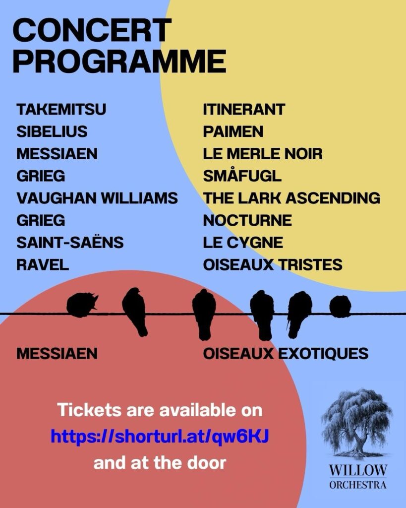 Willow Orchestra Birdsong in Concert Programme